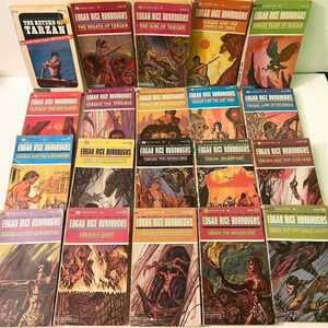 Vtg 60s Mix Lot of 20 Famous Tarzan Series Edgar Rice Burroughs Ballantine Books